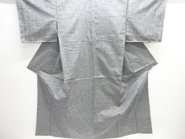 JAPANESE KIMONO / UNUSED TOKAMACHI TSUMUGI / WOVEN ABSTRACT PATTERN